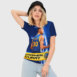 Женская футболка 3D Slim Golden State Warriors 8 - фото 2