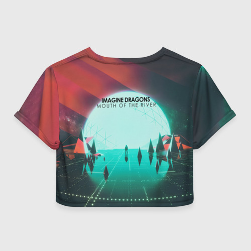 Женская футболка Crop-top 3D Imagine Dragons, цвет 3D печать - фото 2