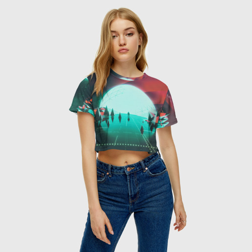 Женская футболка Crop-top 3D Imagine Dragons, цвет 3D печать - фото 3