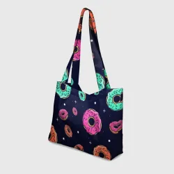 Пляжная сумка 3D Black Milk Космические Пончики - фото 2