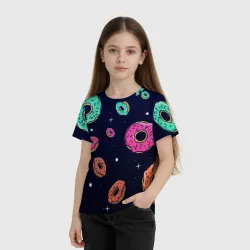 Детская футболка 3D Black Milk Космические Пончики - фото 2