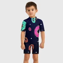 Детский купальный костюм 3D Black Milk Космические Пончики - фото 2