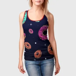 Женская майка 3D Black Milk Космические Пончики - фото 2