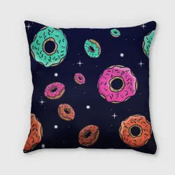 Подушка 3D Black Milk Космические Пончики