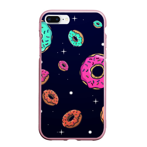 Чехол для iPhone 7Plus/8 Plus матовый Black Milk Космические Пончики