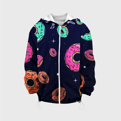Детская куртка 3D Black Milk Космические Пончики