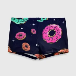 Детские купальные плавки 3D Black Milk Космические Пончики