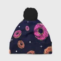 Шапка 3D c помпоном Black Milk Космические Пончики
