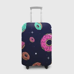 Чехол для чемодана 3D Black Milk Космические Пончики