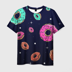 Мужская футболка 3D Black Milk Космические Пончики