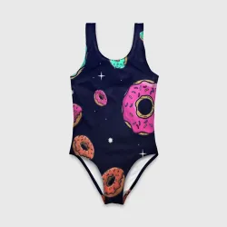 Детский купальник 3D Black Milk Космические Пончики - фото 2