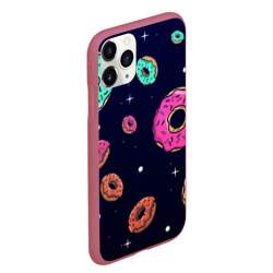 Чехол для iPhone 11 Pro Max матовый Black Milk Космические Пончики - фото 2