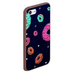 Чехол для iPhone 5/5S матовый Black Milk Космические Пончики - фото 2