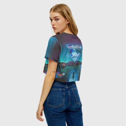 Женская футболка Crop-top 3D Imagine Dragons, цвет 3D печать - фото 5