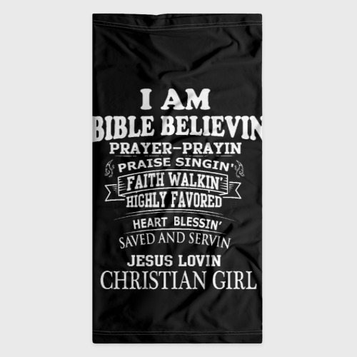 Бандана-труба 3D I am bible believin, цвет 3D печать - фото 7