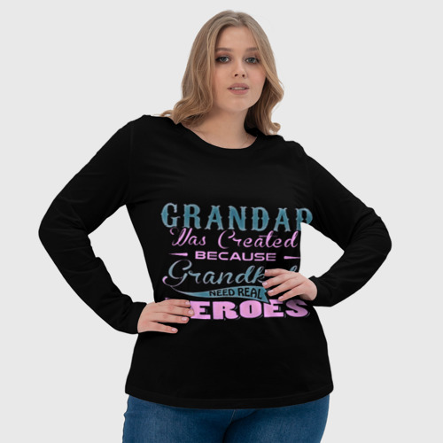 Женский лонгслив 3D Grandad, цвет 3D печать - фото 6