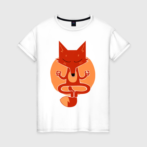 Женская футболка хлопок Inner Fox, цвет белый