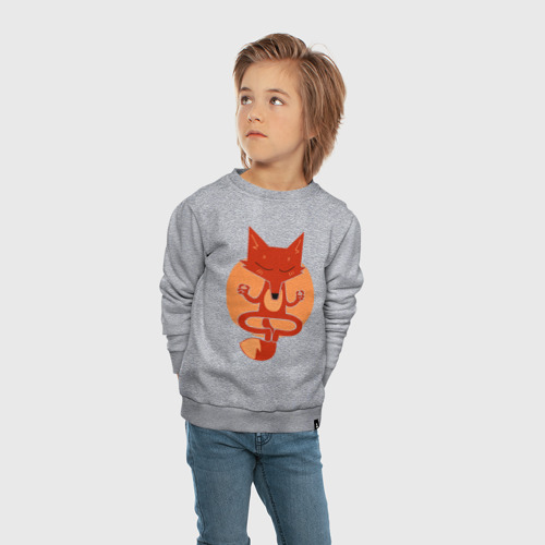 Детский свитшот хлопок Inner Fox, цвет меланж - фото 5