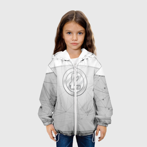 Детская куртка 3D Litecoin - Лайткоин (LTC), цвет белый - фото 4