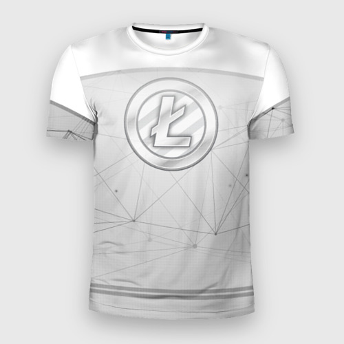 Мужская футболка 3D Slim Litecoin - Лайткоин (LTC)