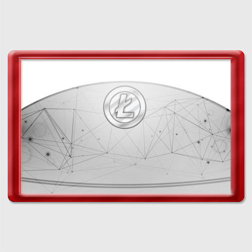 Магнит 45*70 Litecoin - Лайткоин (LTC), цвет красный
