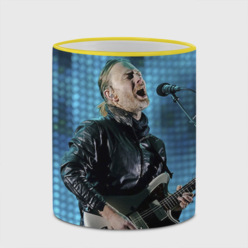 Кружка с полной запечаткой Radiohead 7, цвет Кант желтый - фото 4
