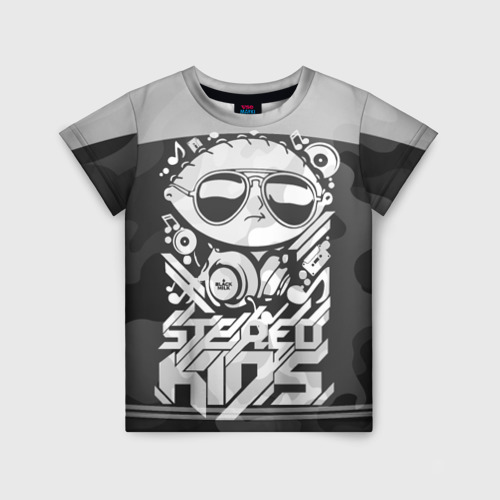 Детская футболка 3D Black Milk Stereo Kids, цвет 3D печать