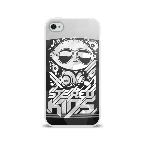 Чехол для Apple iPhone 4/4S силиконовый глянцевый Black Milk Stereo Kids Фото 01 Чехол для Apple iPhone 4/4S силиконовый глянцевый Black Milk Stereo Kids Фото 01