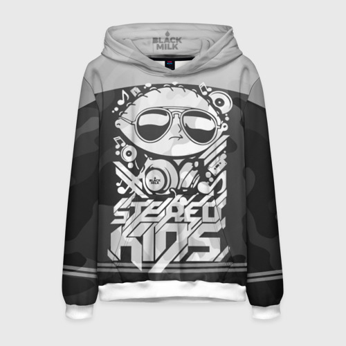 Мужская толстовка 3D Black Milk Stereo Kids, цвет белый