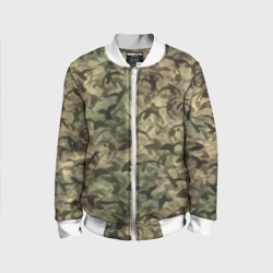 Детский бомбер 3D Охотничий камуфляж с утками
