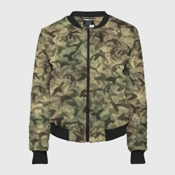 Женский бомбер 3D Охотничий камуфляж с утками