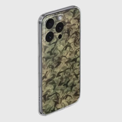 Чехол для iPhone 16 Pro Max силиконовый с защитой камеры Охотничий камуфляж с утками - фото 2