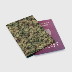 Обложка для паспорта матовая кожа Охотничий камуфляж с утками - фото 2