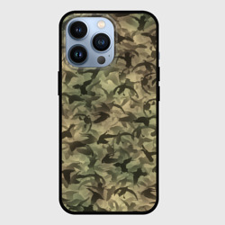 Чехол для iPhone 13 Pro Охотничий камуфляж с утками