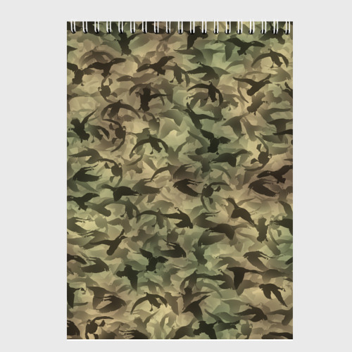 Скетчбук Охотничий камуфляж с утками, цвет белый - фото 2