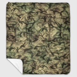 Плед с рукавами Охотничий камуфляж с утками