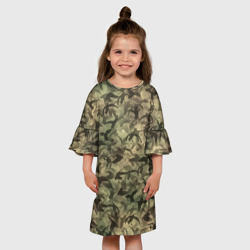 Детское платье 3D Охотничий камуфляж с утками - фото 2