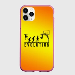 Чехол для iPhone 11 Pro матовый Эволюция баскетбола