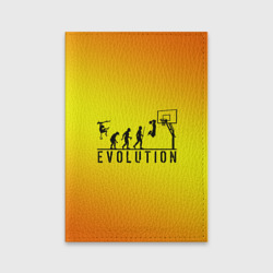 Обложка для паспорта матовая кожа Эволюция баскетбола