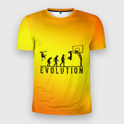 Мужская футболка 3D Slim Эволюция баскетбола