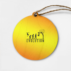 Деревянная игрушка круг Эволюция баскетбола