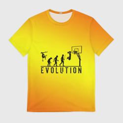 Мужская футболка 3D Эволюция баскетбола