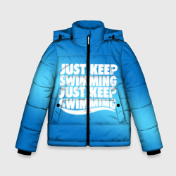 Зимняя куртка для мальчиков 3D Просто продолжай плавать