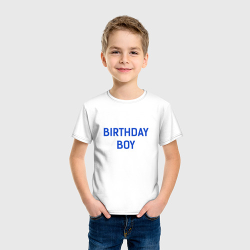 Детская футболка хлопок Birthday Boy, цвет белый - фото 3