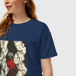 Женская футболка хлопок Oversize Твин Пикс 6 - фото 2