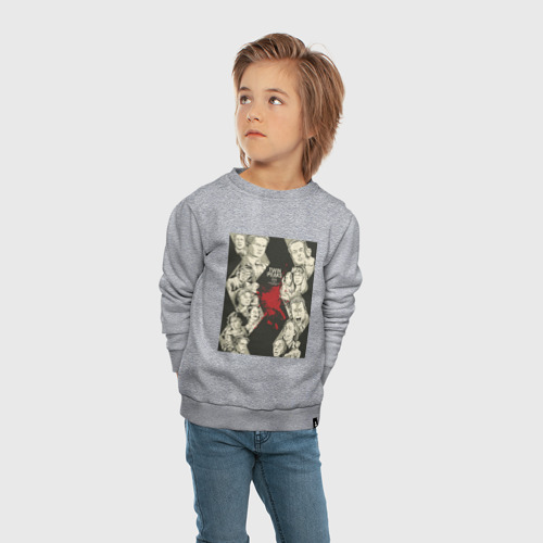 Детский свитшот хлопок Твин Пикс 6, цвет меланж - фото 5