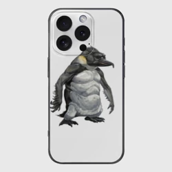 Чехол для iPhone 16 Pro Max силиконовый с защитой камеры Пингвинопитек