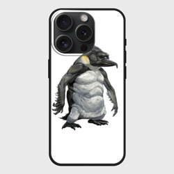 Чехол силиконовый для Apple iPhone 15 Pro Мax матовый Пингвинопитек