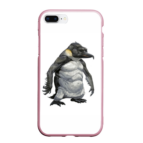 Чехол для iPhone 7Plus/8 Plus матовый Пингвинопитек, цвет розовый