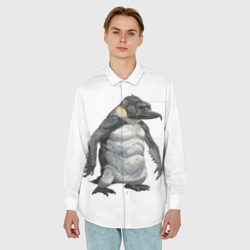 Мужская рубашка oversize 3D Пингвинопитек - фото 2